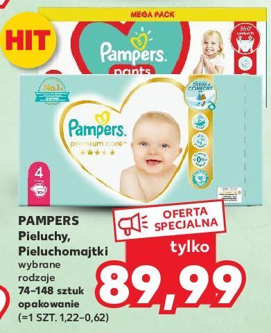 pampers premium care pants 4 22 sztuk