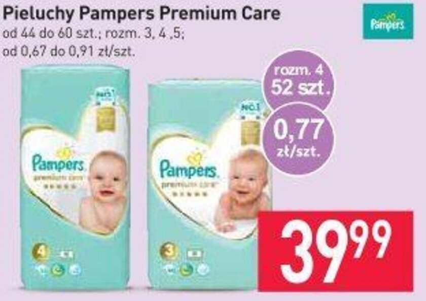 pampers premium care pieluchy jednorazowe rozmiar 3 midi 60 szt