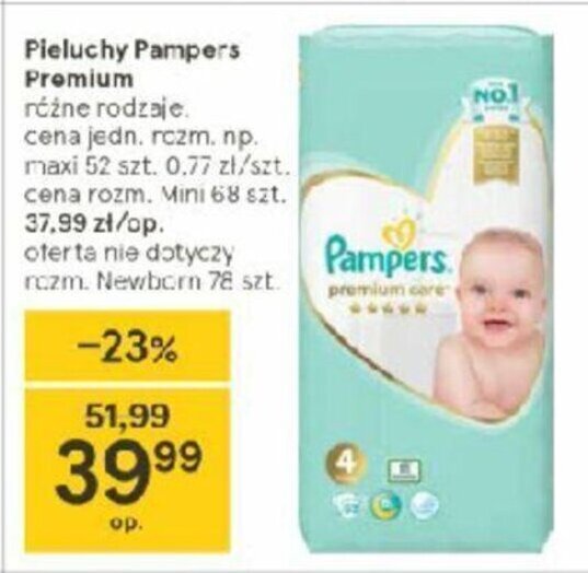 pieluchy pampers 3 biedronka cena