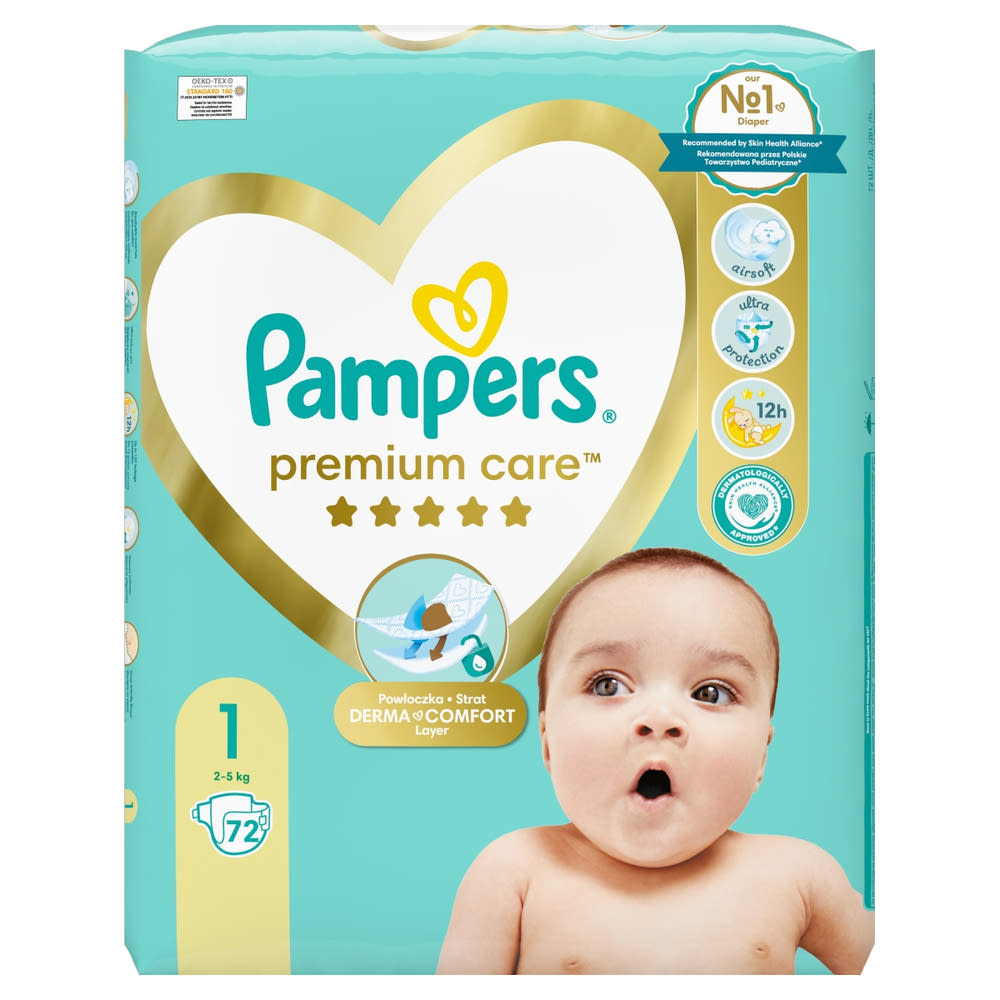 pampers pieluchy 1 rozmiar