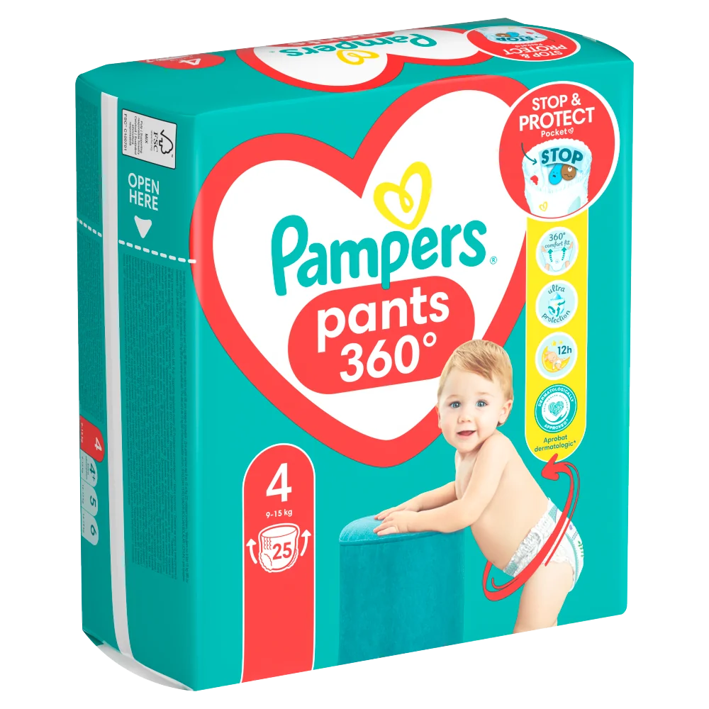 pieluchomajtki pampers 4 plaster z tyłu