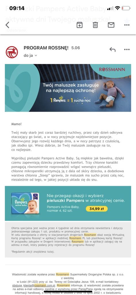 rossnę pampers