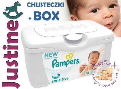 pampers sensitive chusteczki nawilżane 4x56 szt