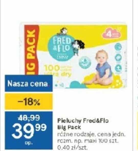 pieluchomajtki baby dry pampers 4 promocja