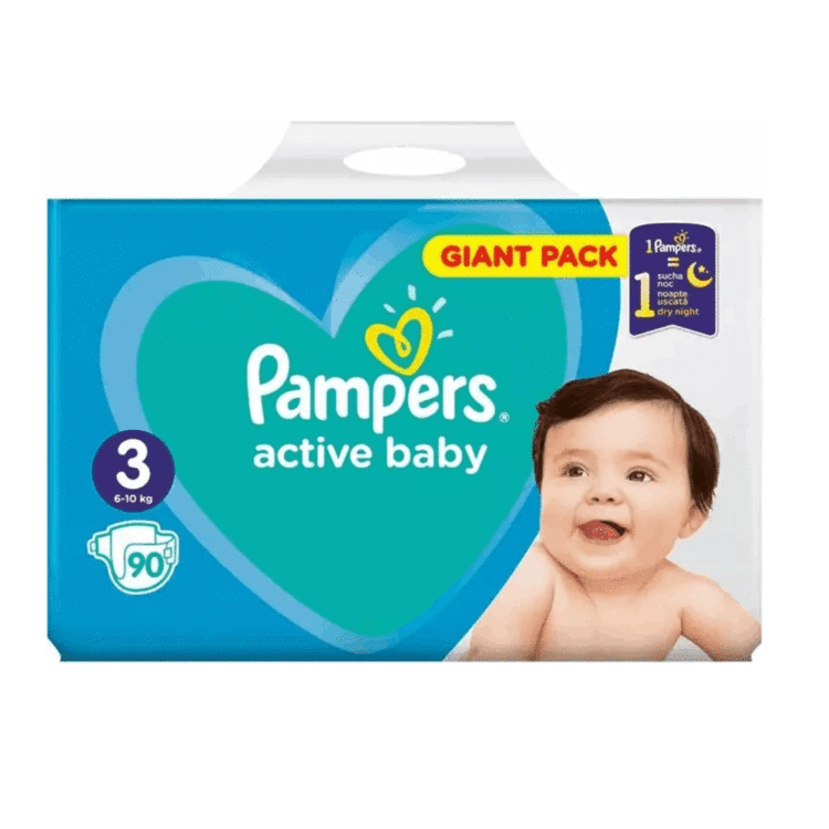 pampers active baby-dry pieluchy 3 midi 42 szt