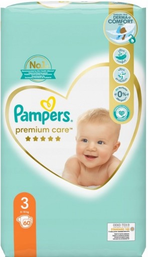 pampers new baby newborn 1 2-5kg pieluszki 43szt