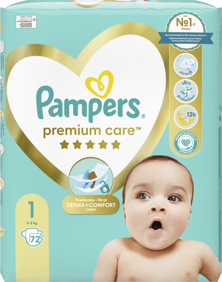 pieluchy pampers premium care 1 new born 220