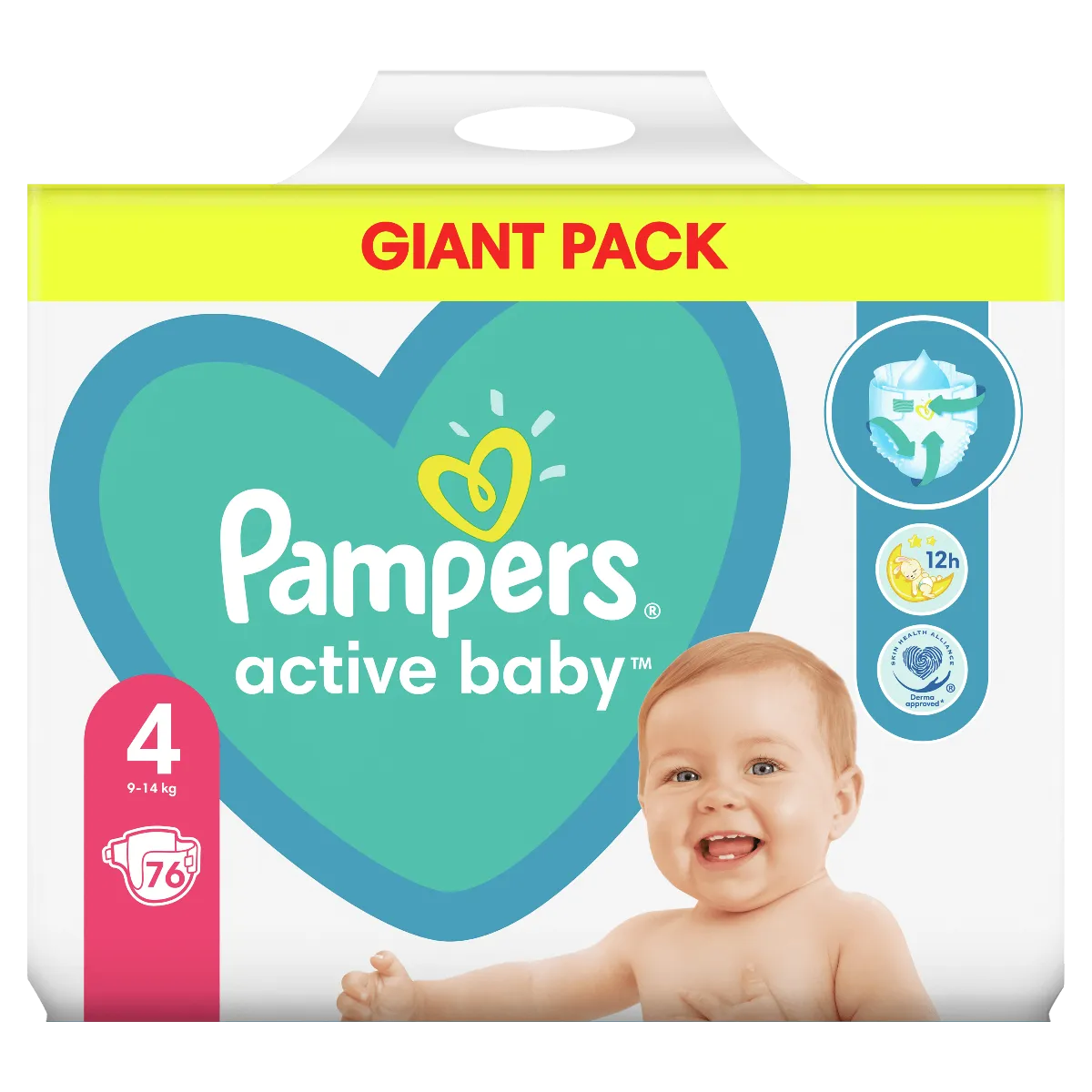 pampers pants active baby 4 maxi 9-15kg opakowanie 62szt