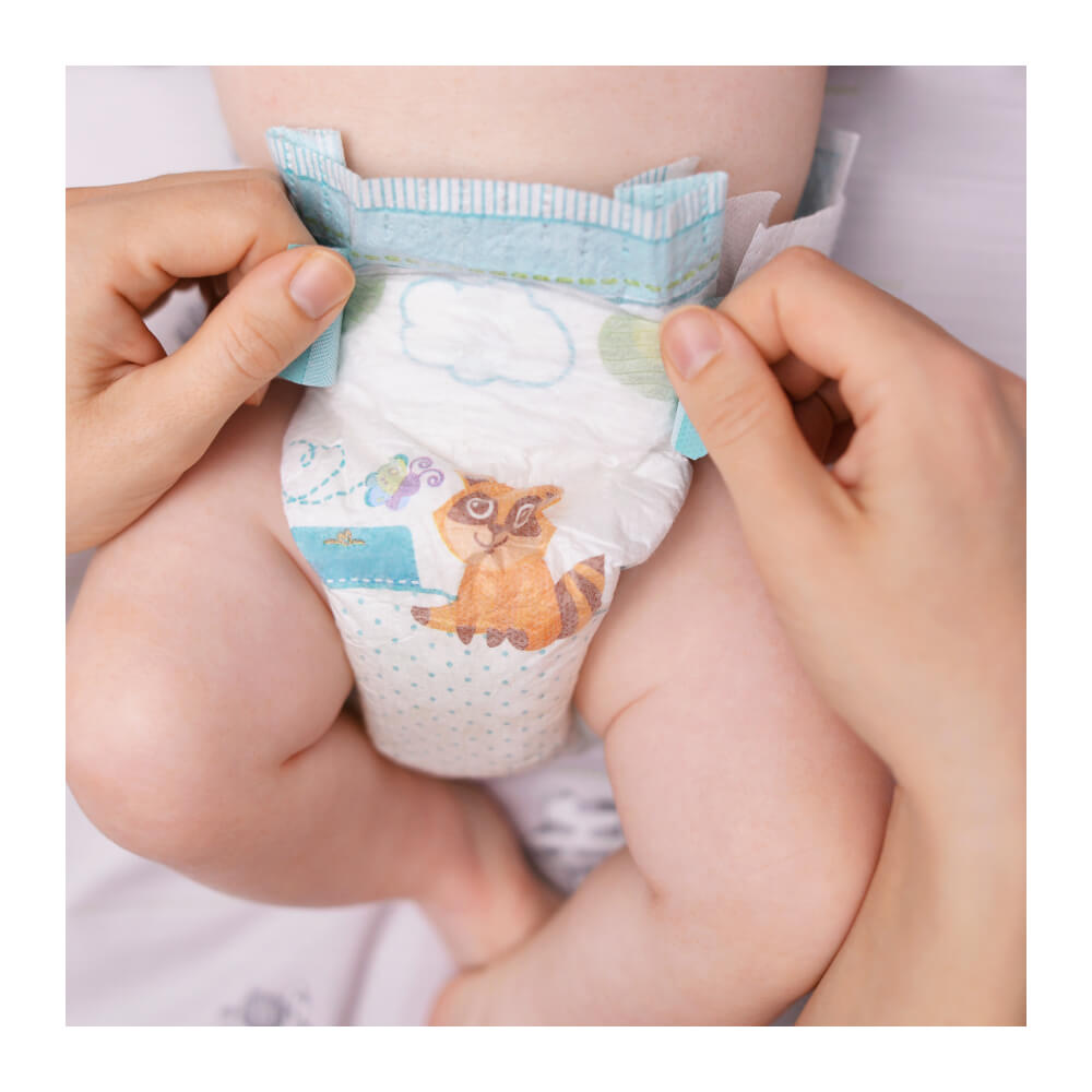 Bawełniana pieluszka dla niemowląt DOTS 75x75 cm