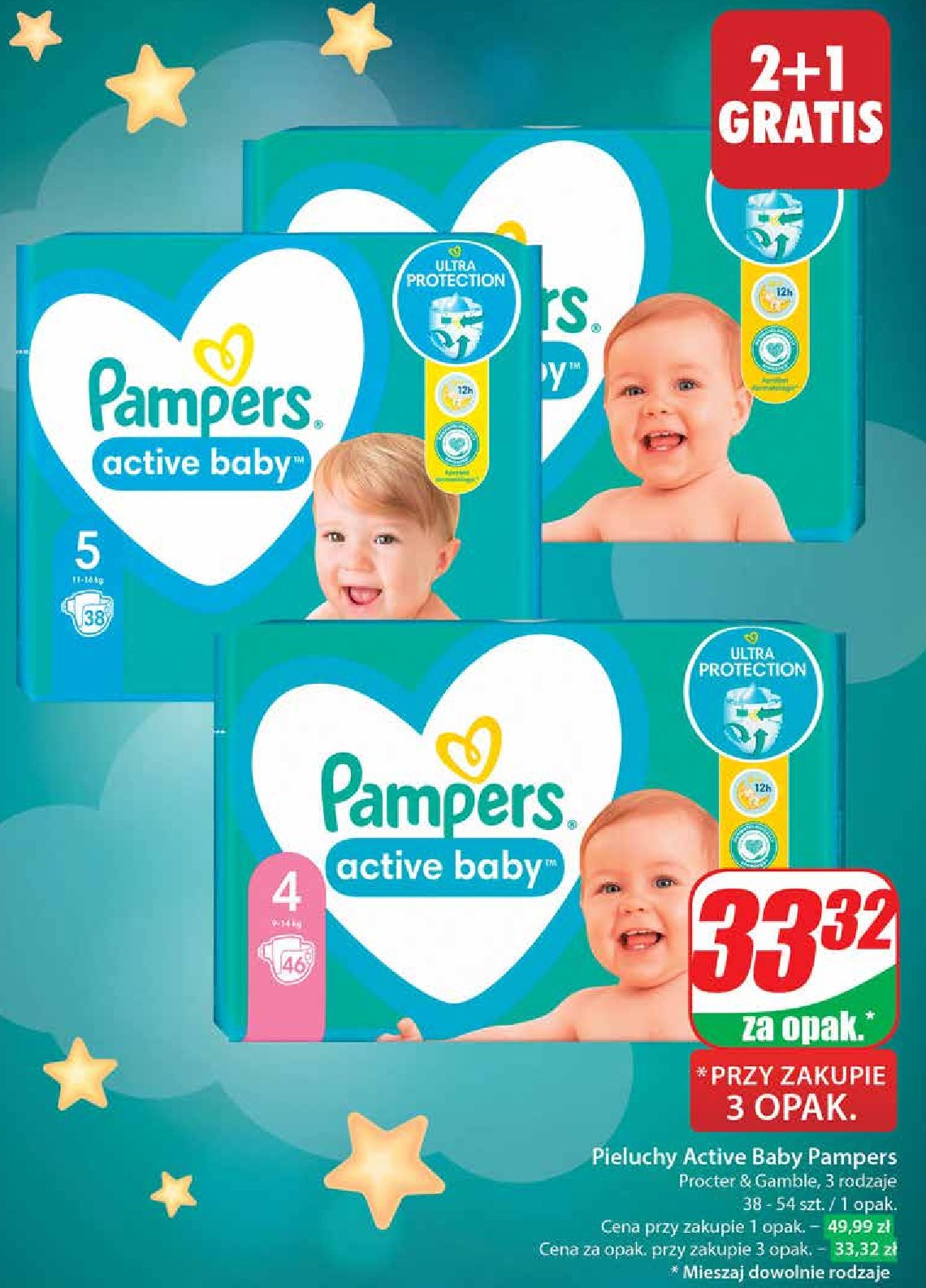 pampers active baby 4 76 szt