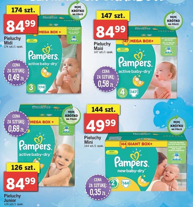 pampers 1 cena 22 sztuki