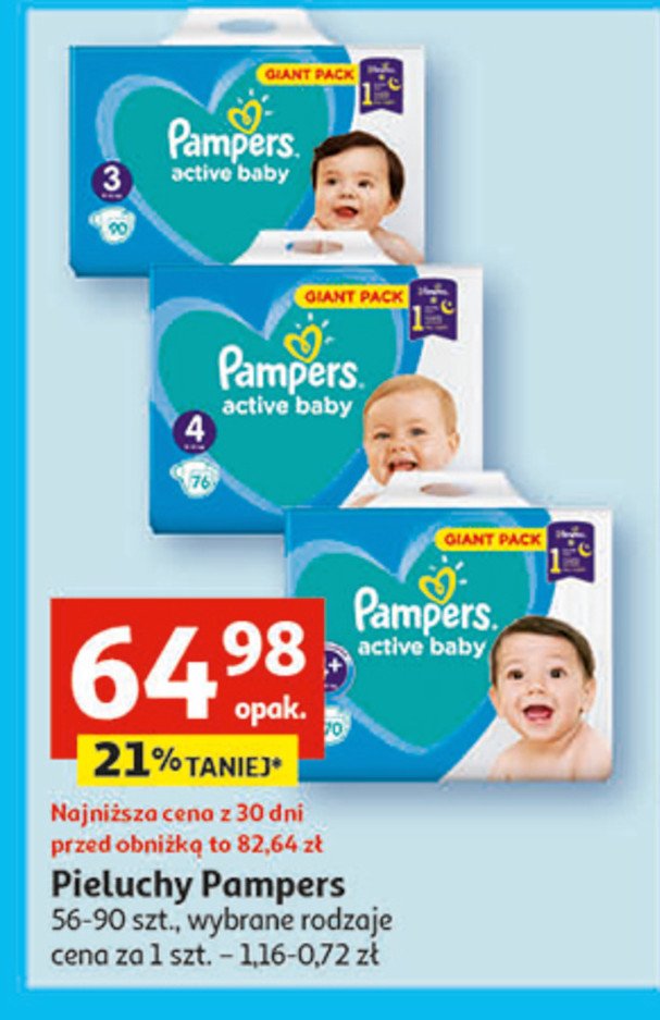 chusteczki nawilżane pampers w pudełku