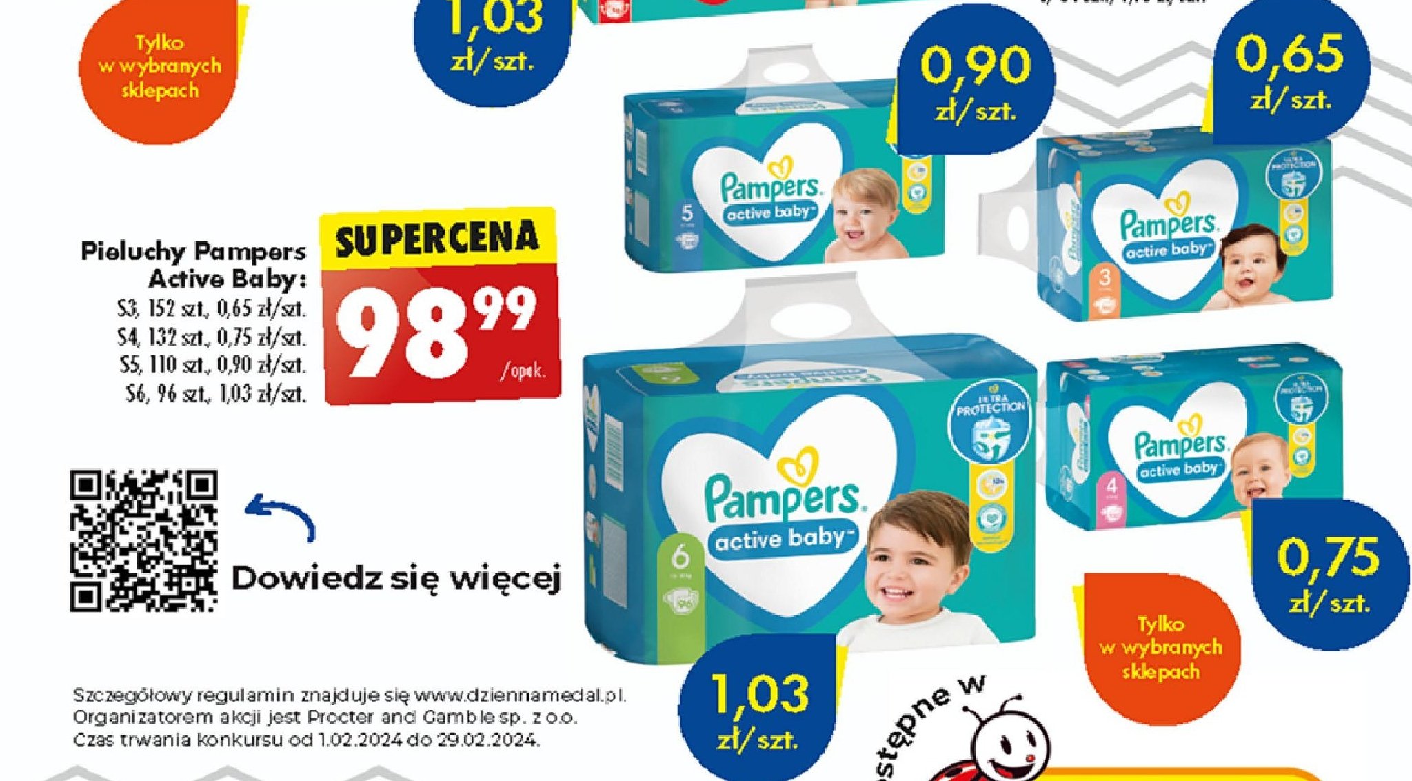 pampers 4 64 szt