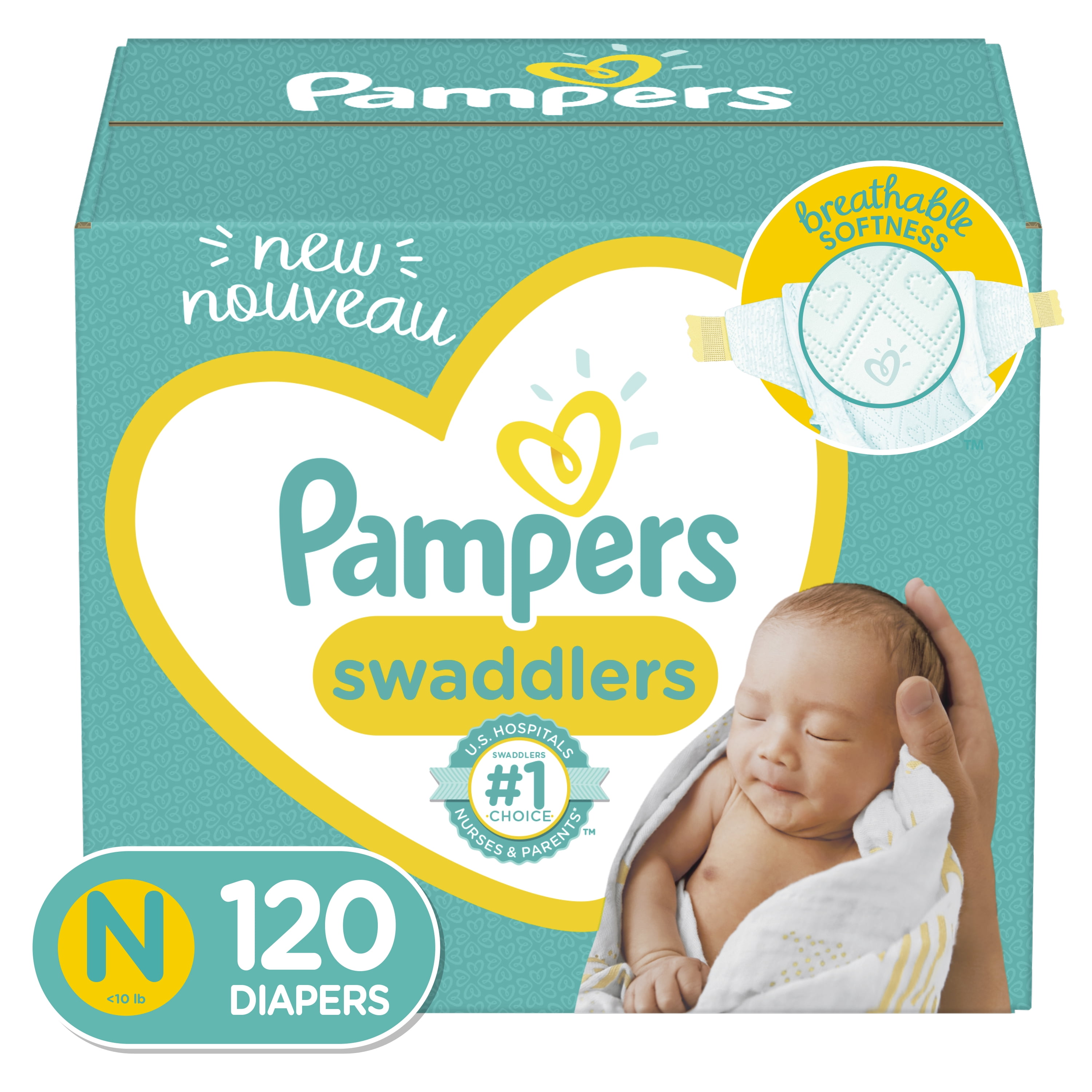 teczki pampers czteropak