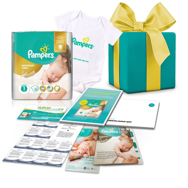 pampers premium care 1barwiące na niebiesko