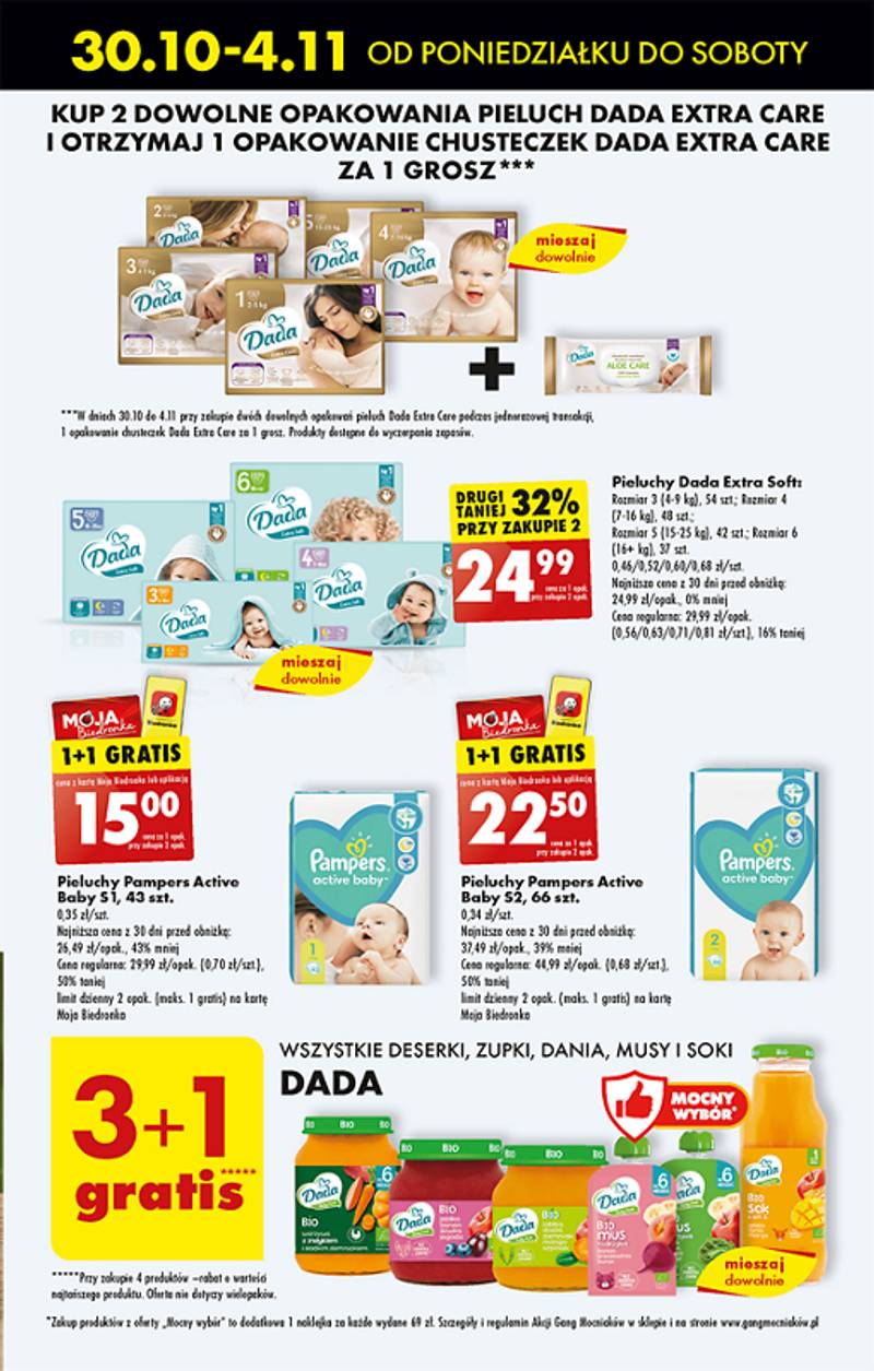 pampers waga rozmiary